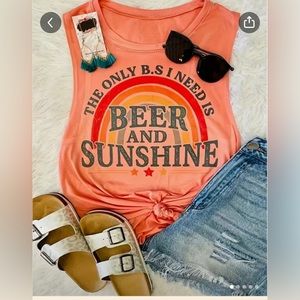 New- Beer and Sunshine Tank Top